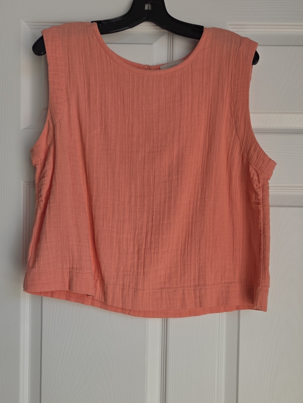 LOFT Sleeveless Coral-Peach Tank Top